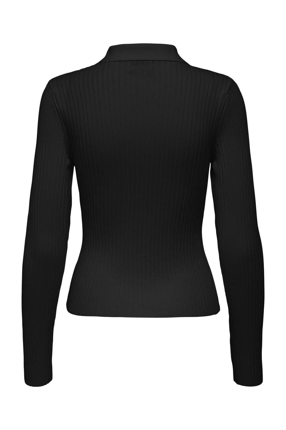 Only - Onlelisa L/S Rib Polo Knt - 4830989 Black