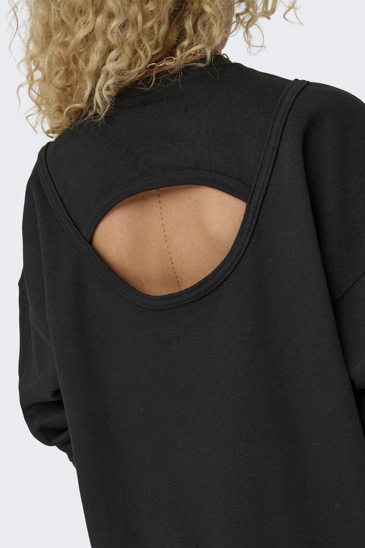 Only - Onlelliot L/S Open Back Swt - 4702807 Black Labels Brooklyn Sweatshirts 