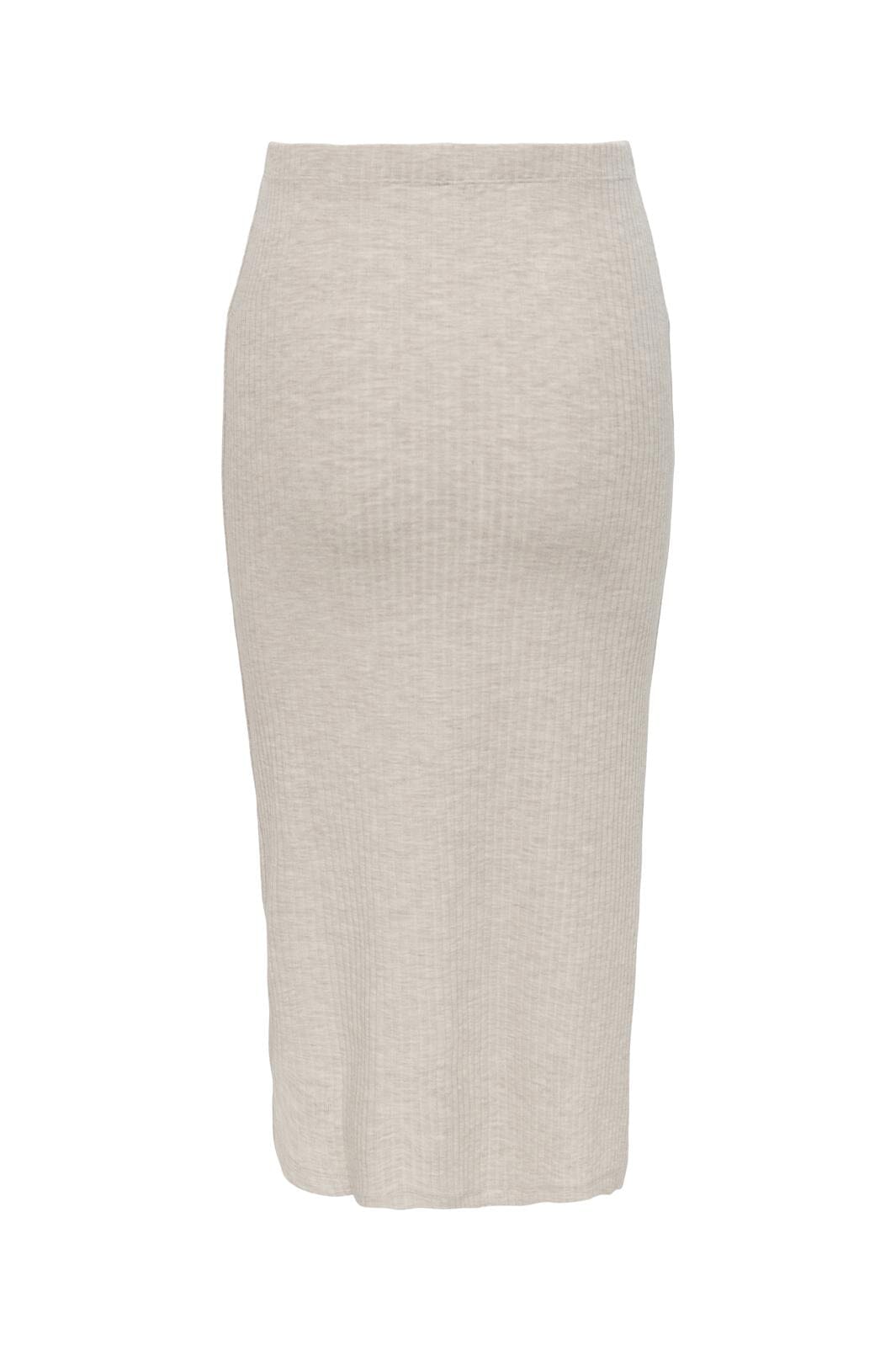 Only - Onlemma Ruching Slit Skirt - 3926634 Pumice Stone