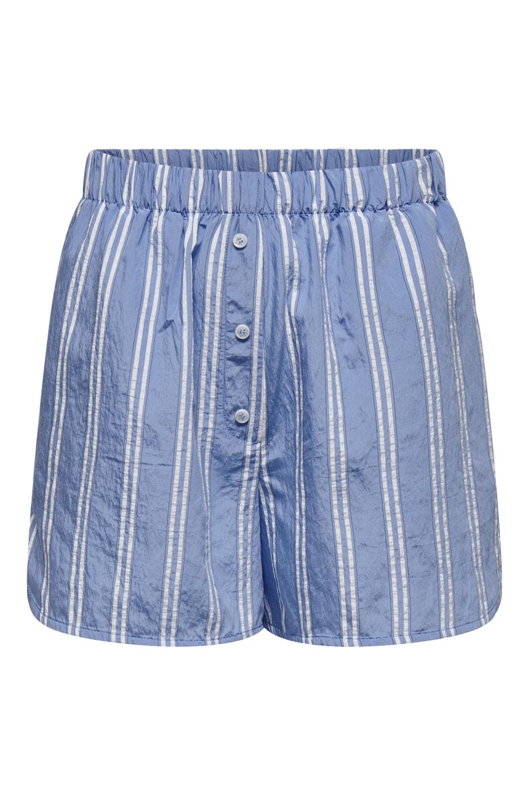 Only - Onlesther Button Shorts - 4693804 Moonlight Blue Cloud Dancer