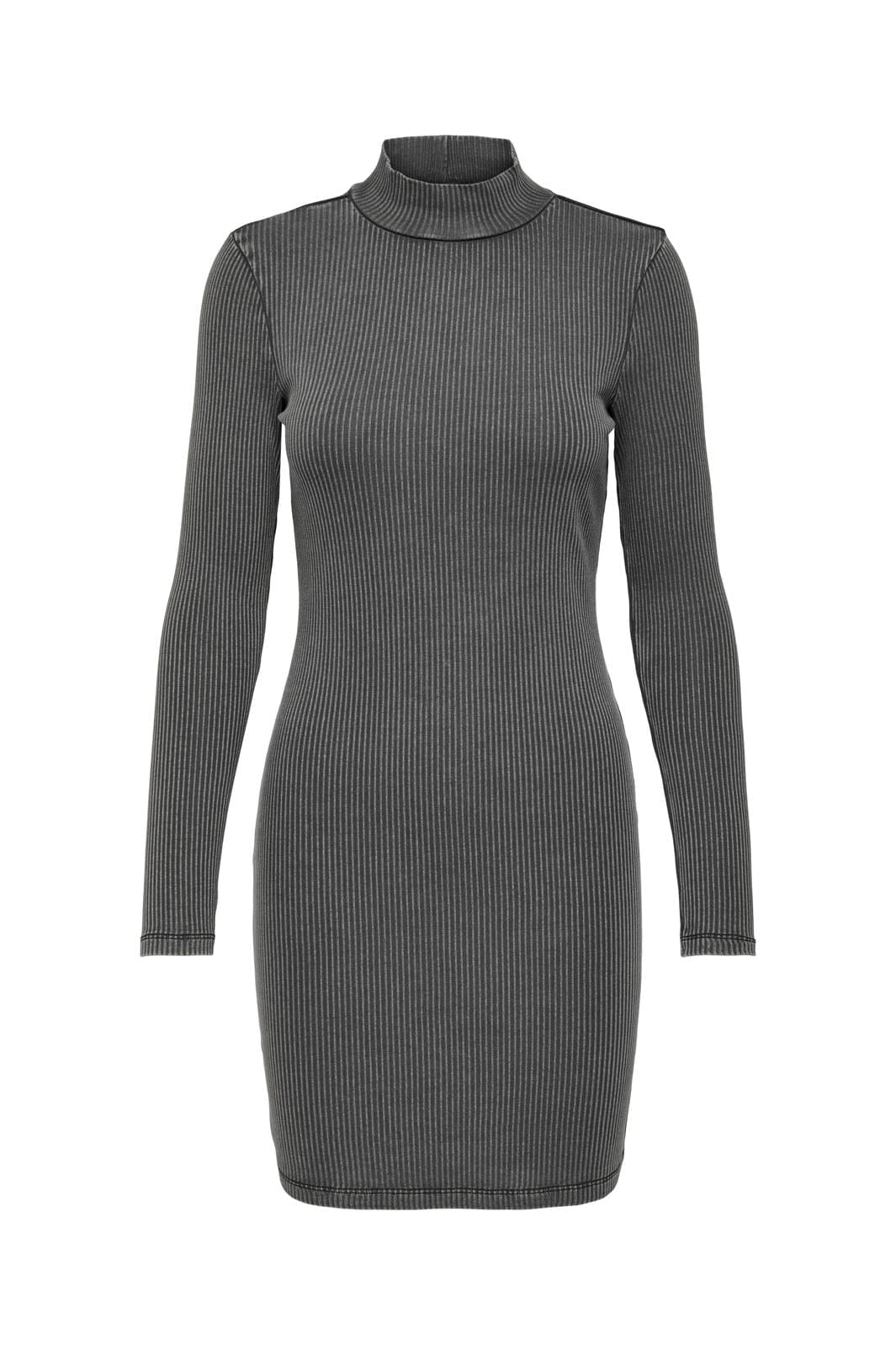 Only - Onlfelina L/S Mock Neck Dress - 4563790 Black Washed