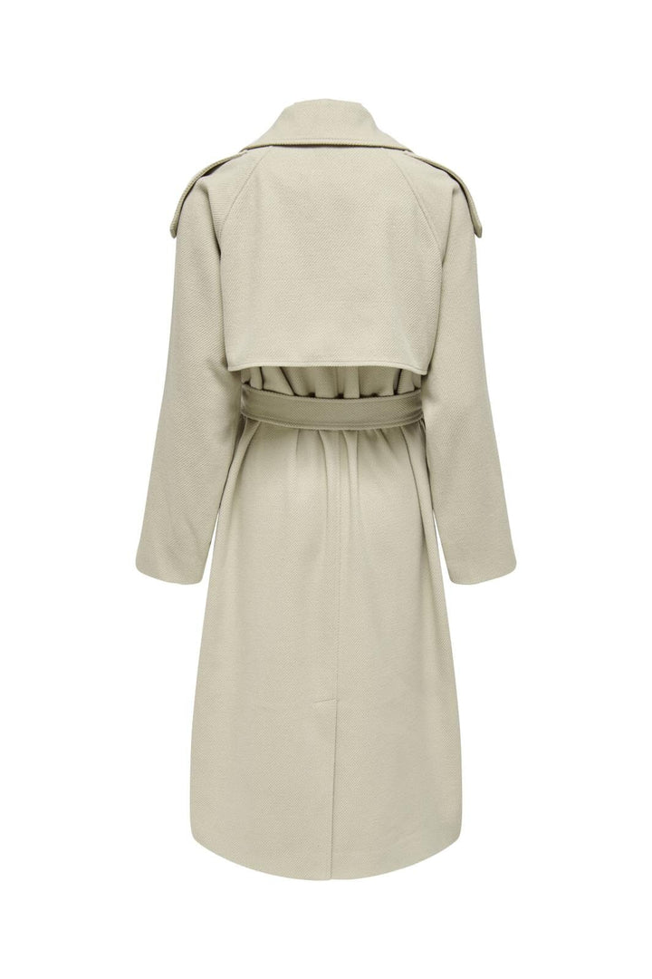 Only - Onlgitte Trenchcoat Cc - 4494945 Whitecap Gray