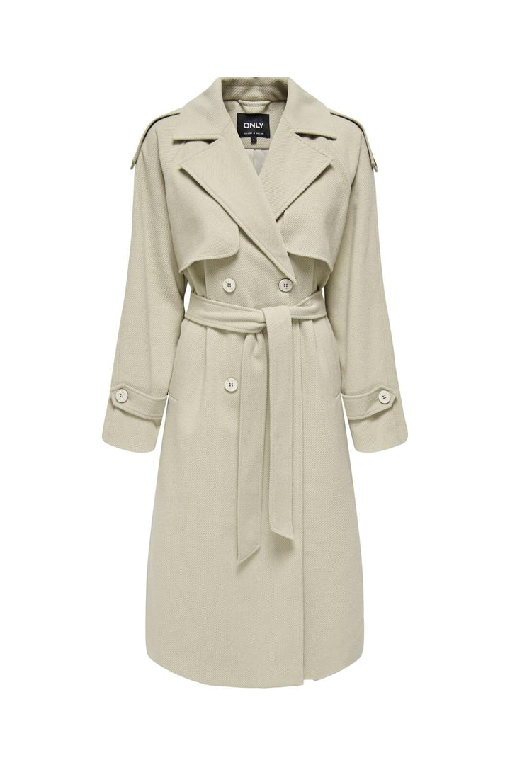 Only - Onlgitte Trenchcoat Cc - 4494945 Whitecap Gray