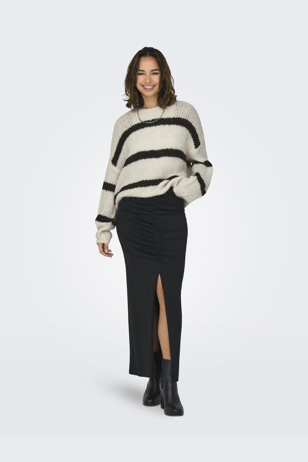 Only - Onljackie Ls Pullover Knt - 4552779 Pearled Ivory Black