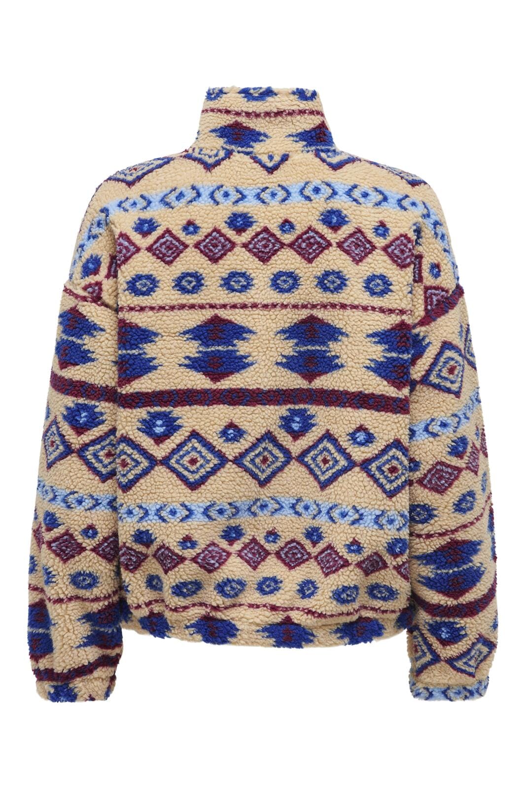 Only - Onljanne Aztec Teddy L/S Halfzip Cc Swt - 4531018 Marzipan Colored Aztec