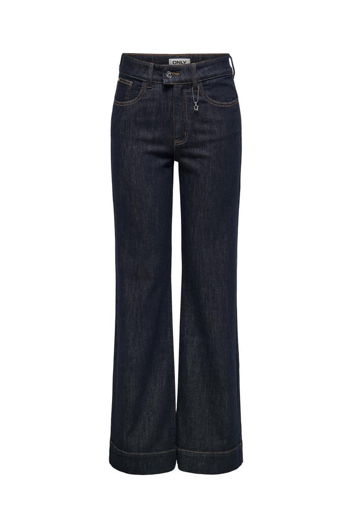 Only - Onljuicy Rinse Wide Hem Mae - 4619416 Dark Blue Denim