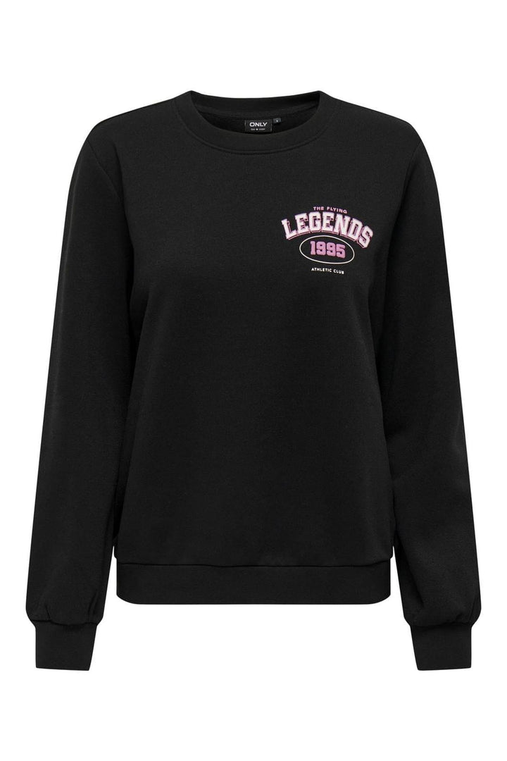 Only - Onlkimmie L/S O-Neck Cc Swt - 4535588 Black Legends