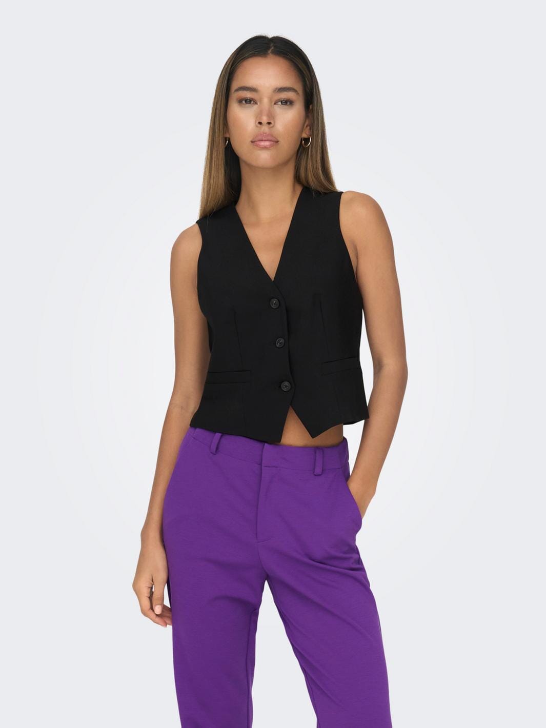 Only - Onllana-Berry S/L Vest Tlr - 4313941 Black