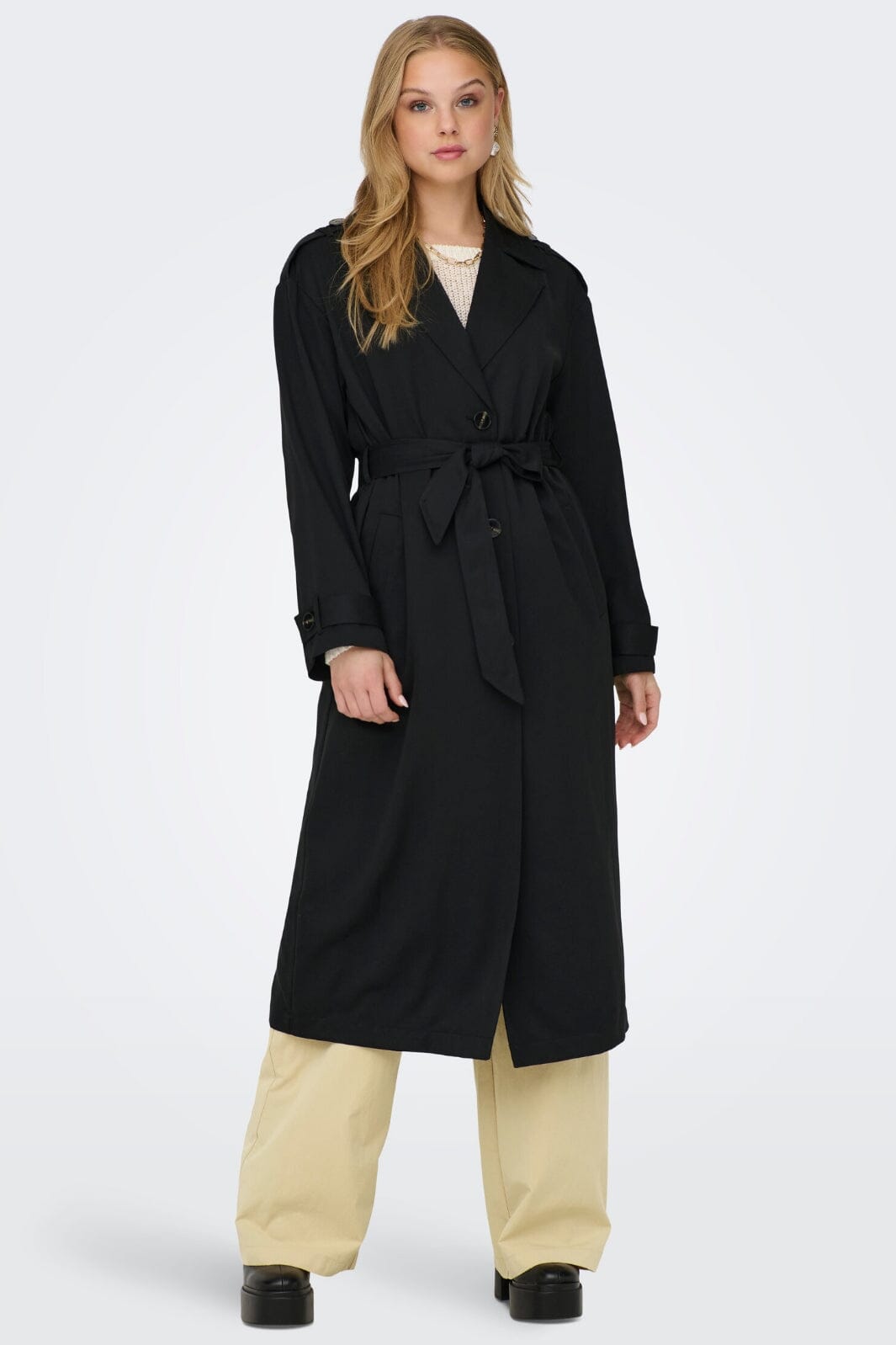 Only - Onlline X-Long Trenchcoat - 3574598 Black