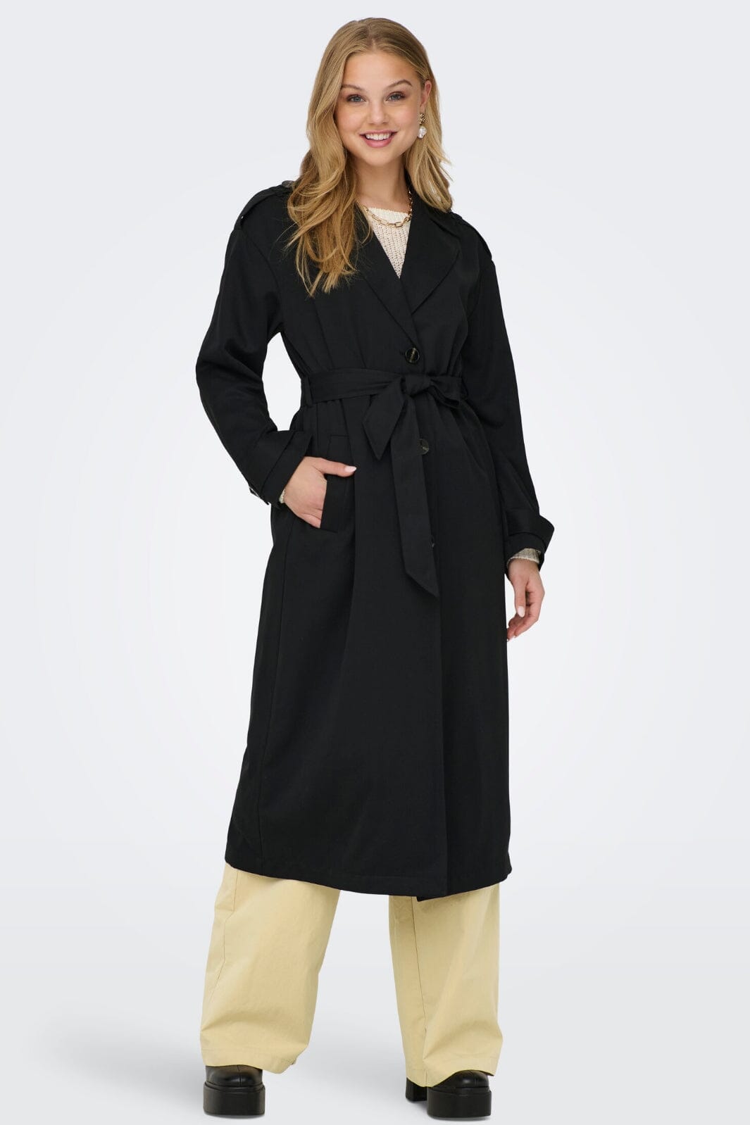 Only - Onlline X-Long Trenchcoat - 3574598 Black