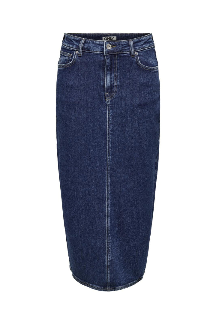 Only - Onlmilla Midi Skirt - 4511114 Dark Blue Denim