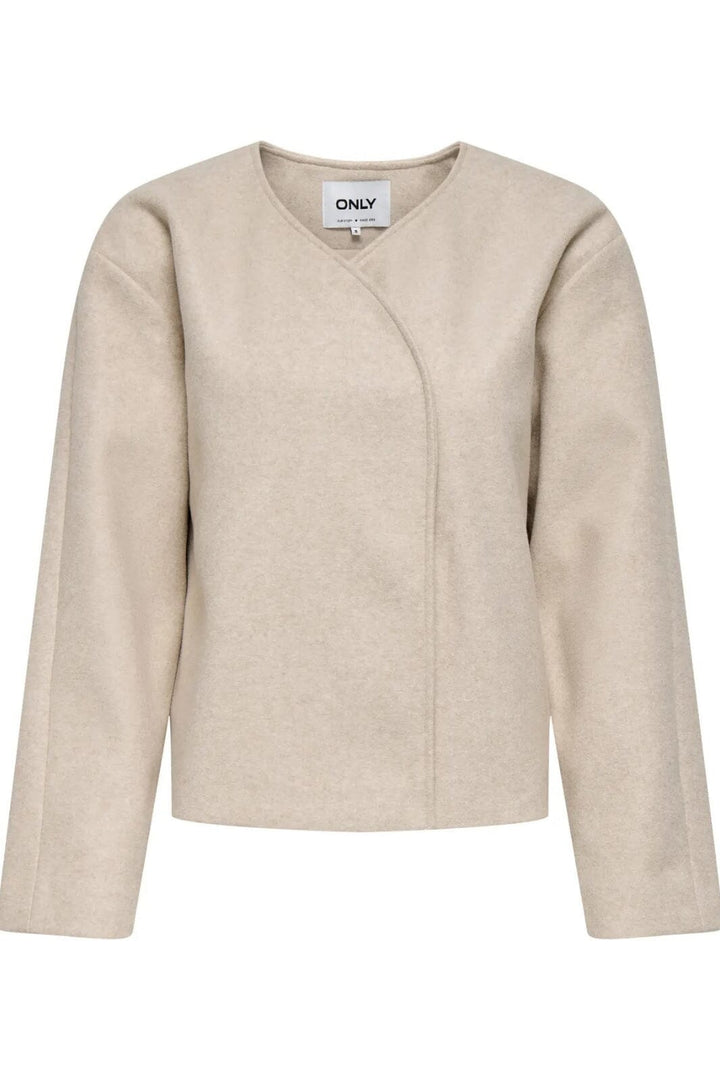 Only - Onlnancy Round Neck Jacket 15356611 - 4843910 - Pumice Stone Melange