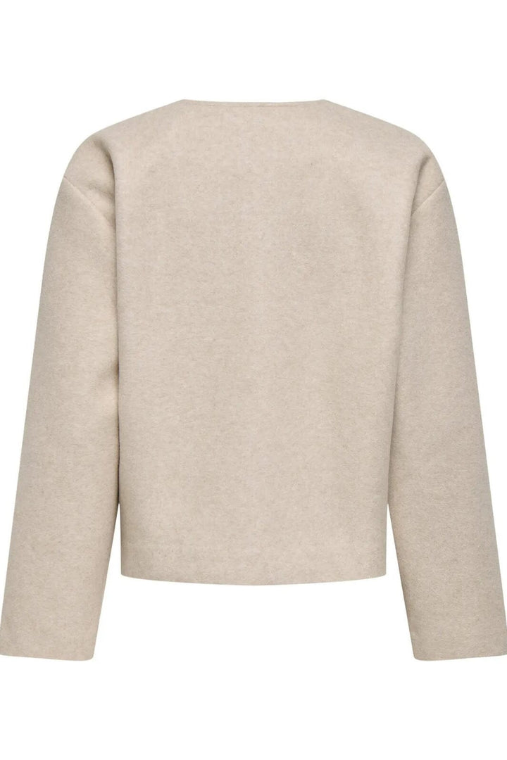 Only - Onlnancy Round Neck Jacket 15356611 - 4843910 - Pumice Stone Melange