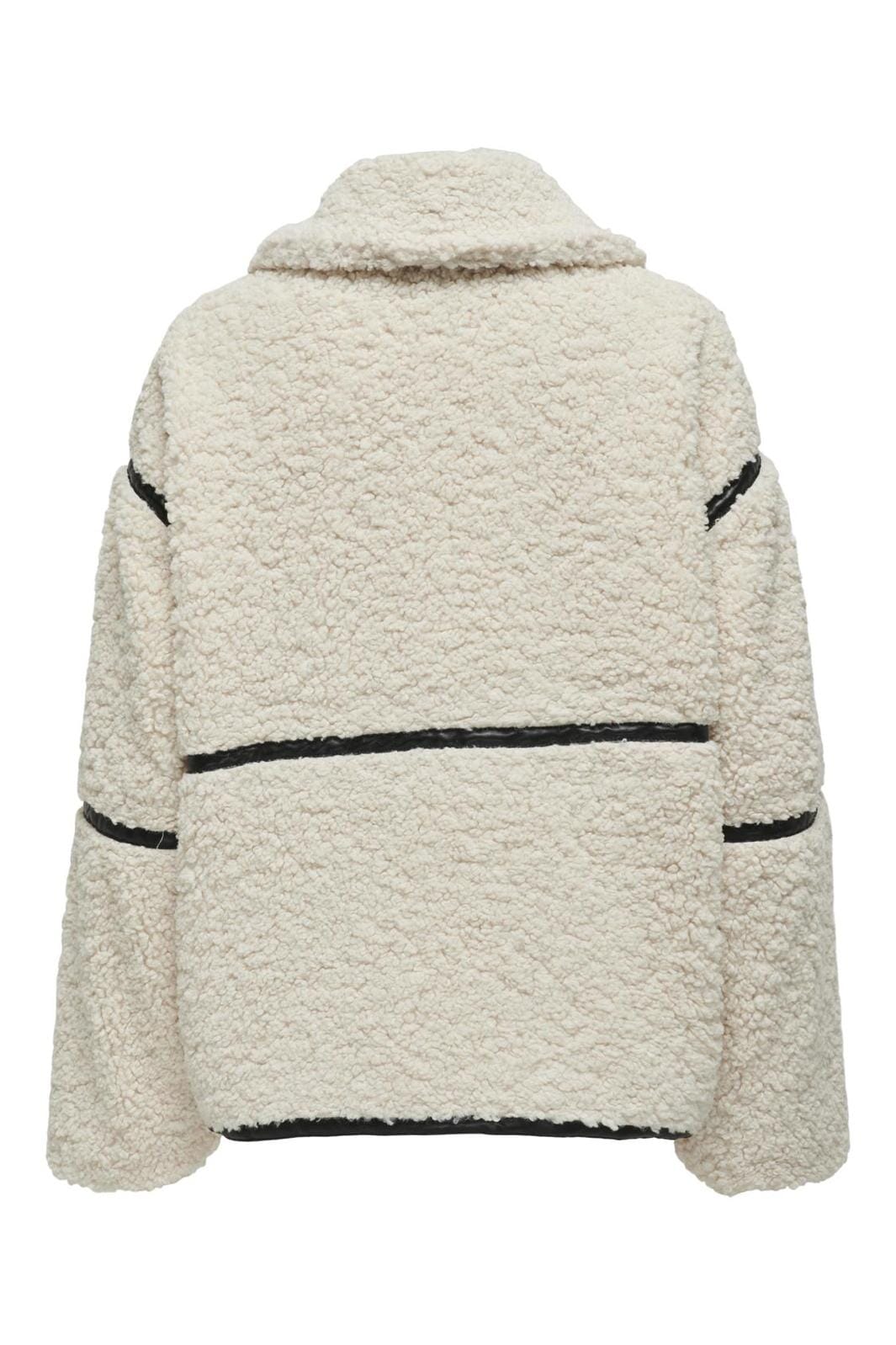 Only - Onlparis Teddy Jacket Life - 4505352 White Sand Black