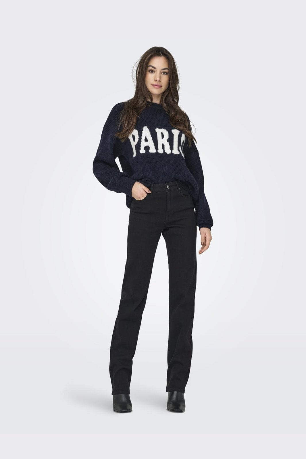 Only - Onlparri Ls Pullover Knt - 4845168 Dark Navy Paris