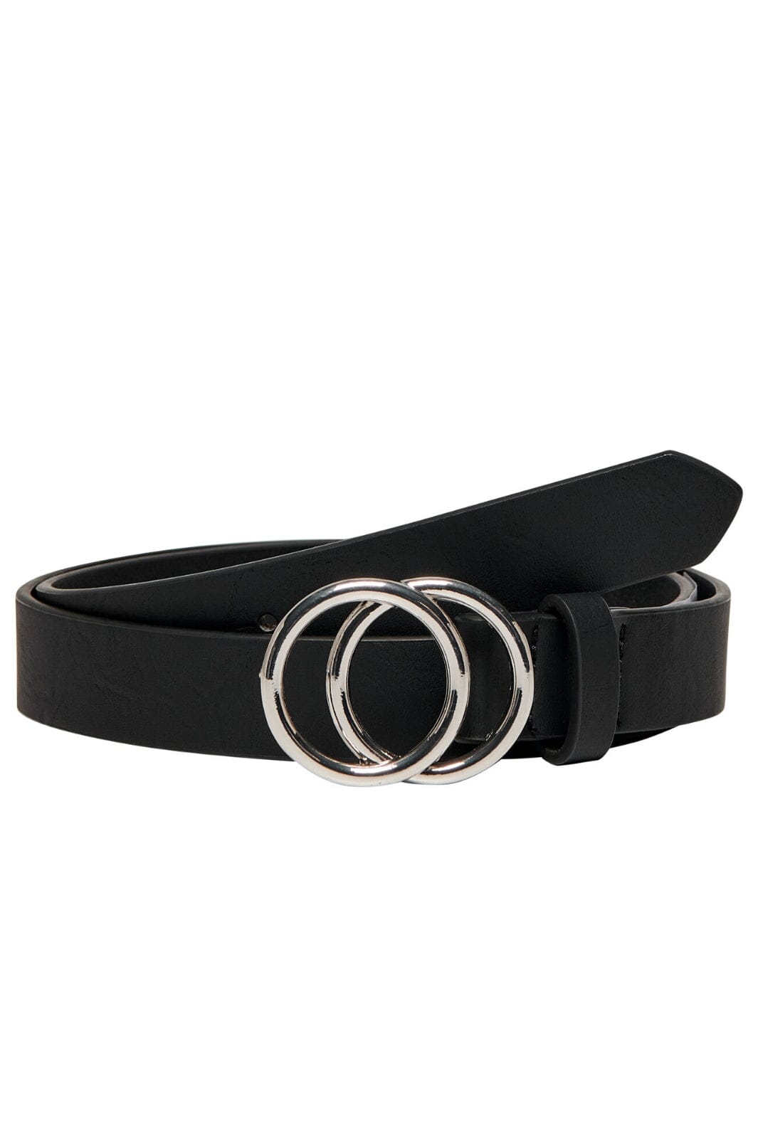 Only - Onlrasmi Faux Leather Jeans Belt - 3310096 Black Black/ Shiny Silver Buckle