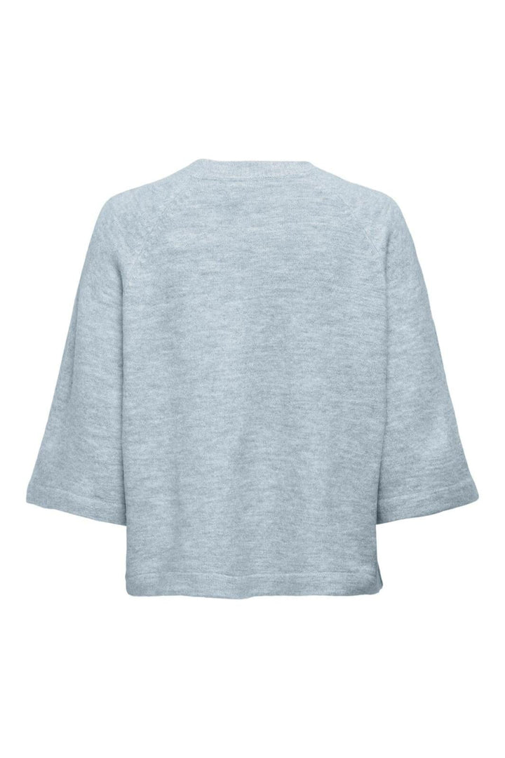 Only - Onlsimoni 3/4 Pullover Knt - 4744392 Cashmere Blue Melange