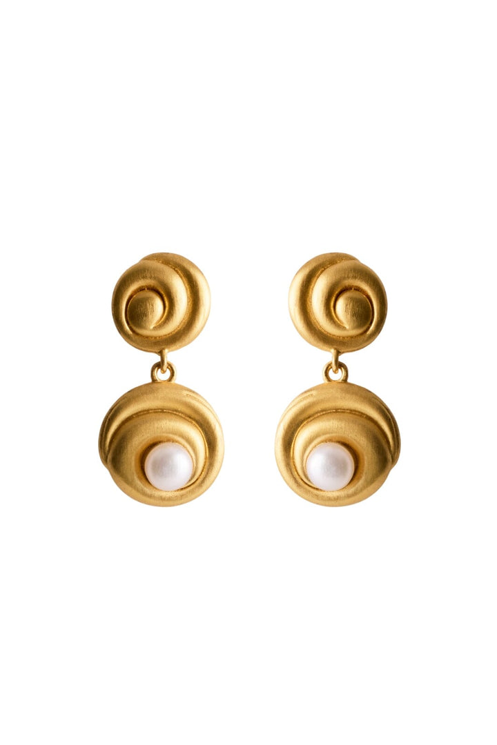 Pernille Corydon Jewellery - Shell Flower Earrings - Goldplated Øreringe 