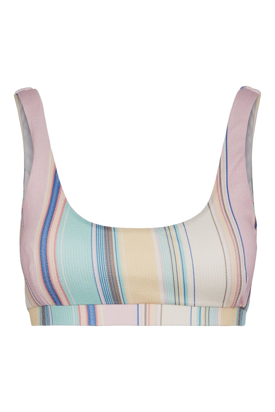 Pieces - Pcaia Bikini Top Sww - 4430897 Eggnog Multi Color Stripe