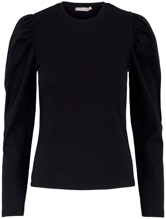 Pieces - PcAnna LS Top - Black Bluser 