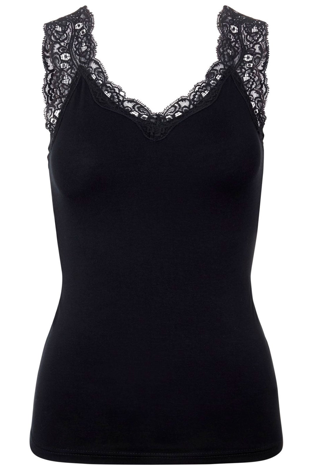 Pieces - PcBarbera Lace Top Noos - Black Toppe 