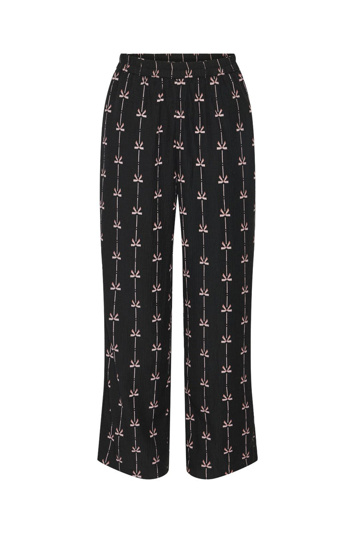 Pieces - Pcbow Wide Pants Jit - 4661220 Black Bows