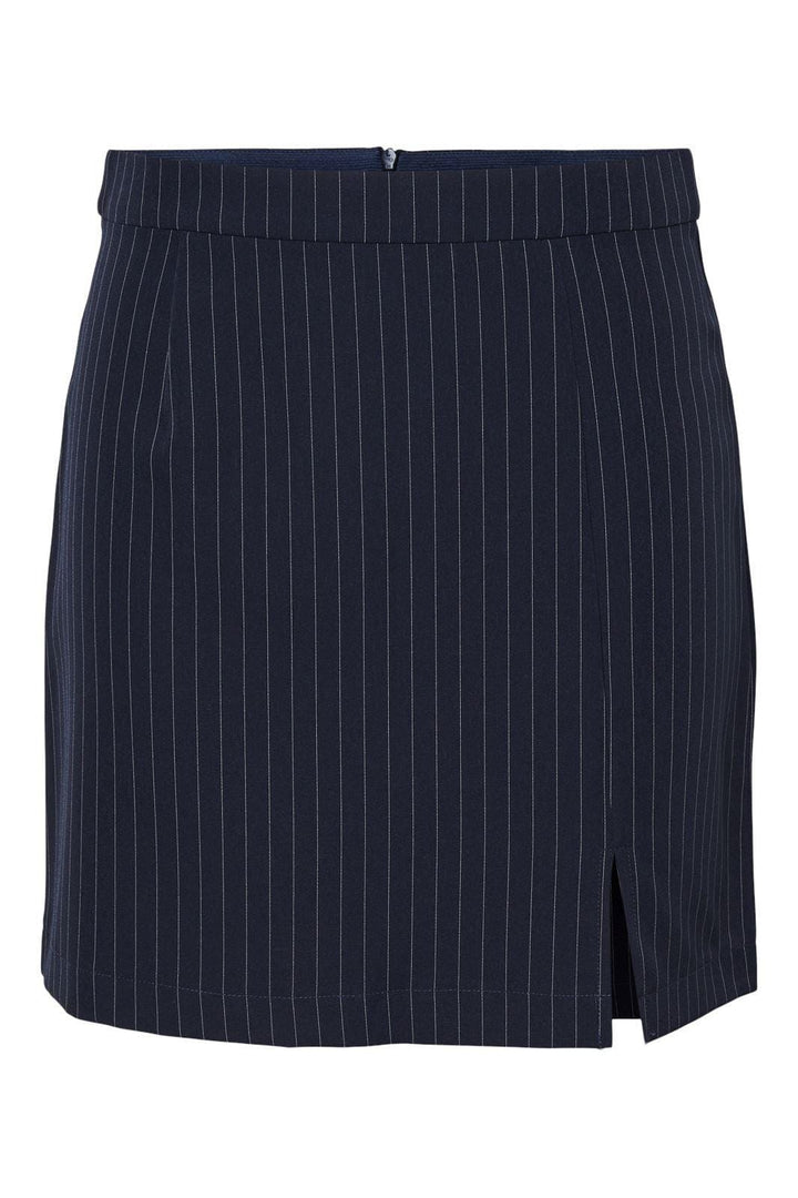 Pieces - Pcbozzy Slit Skirt Pinst Cp - 4604148 Sky Captain Pinstripe