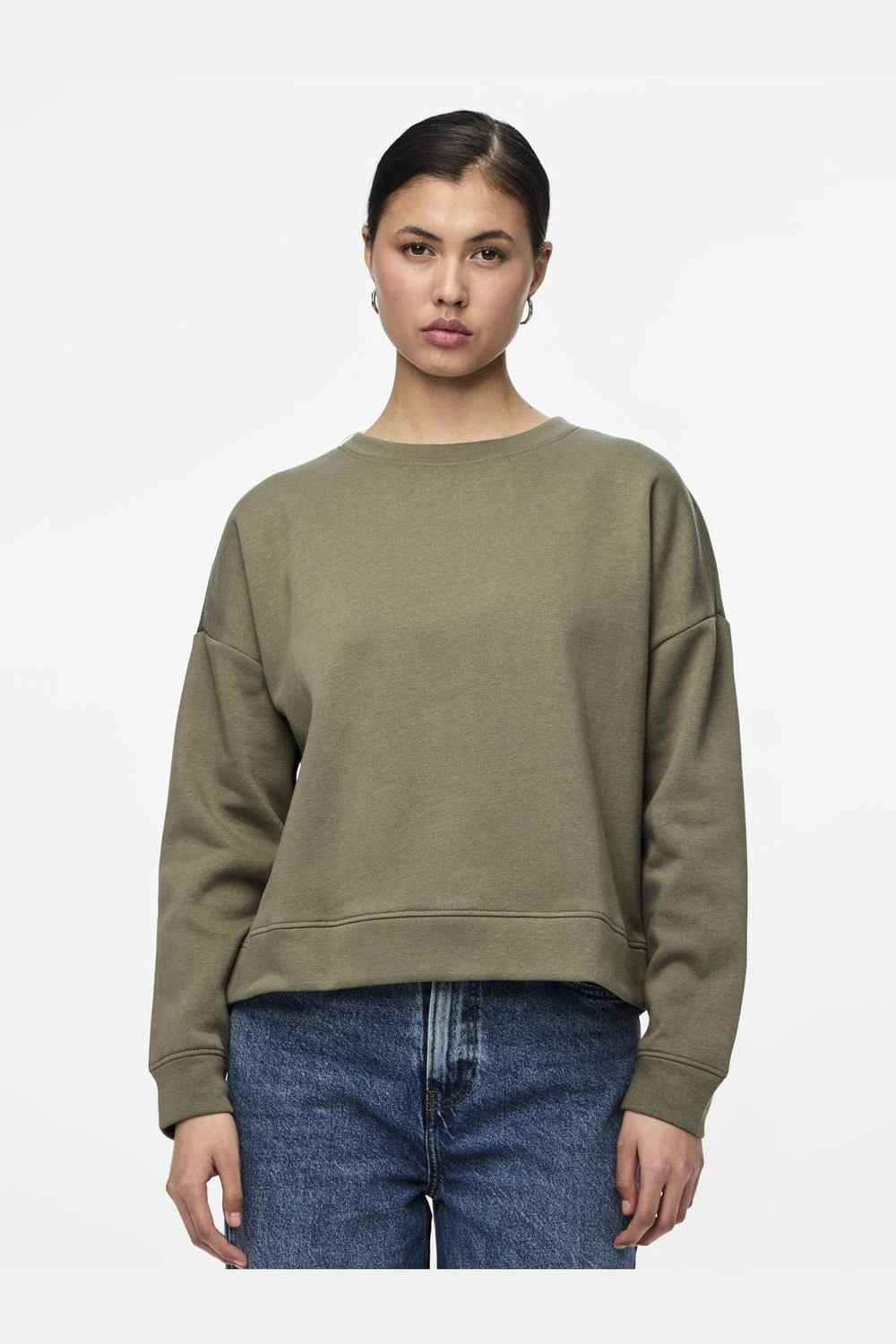 Pieces - Pcchilli Ls Sweat - 3934553 Deep Lichen Green