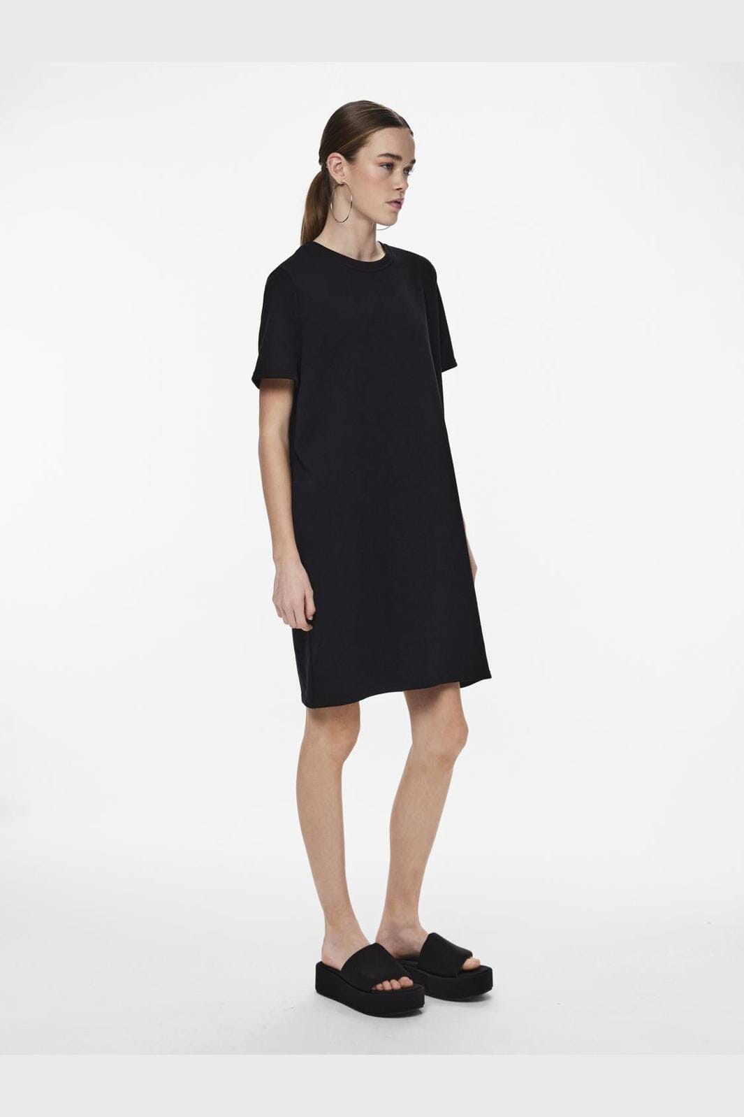 Pieces - Pcchilli Summer Ss Sweat Dress - 4441305 Black