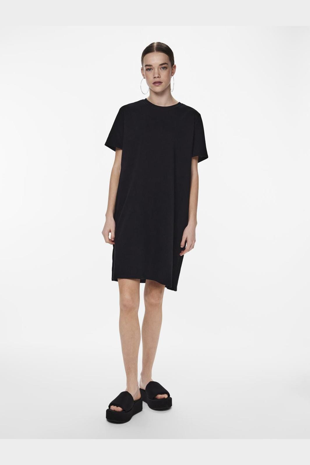 Pieces - Pcchilli Summer Ss Sweat Dress - 4441305 Black