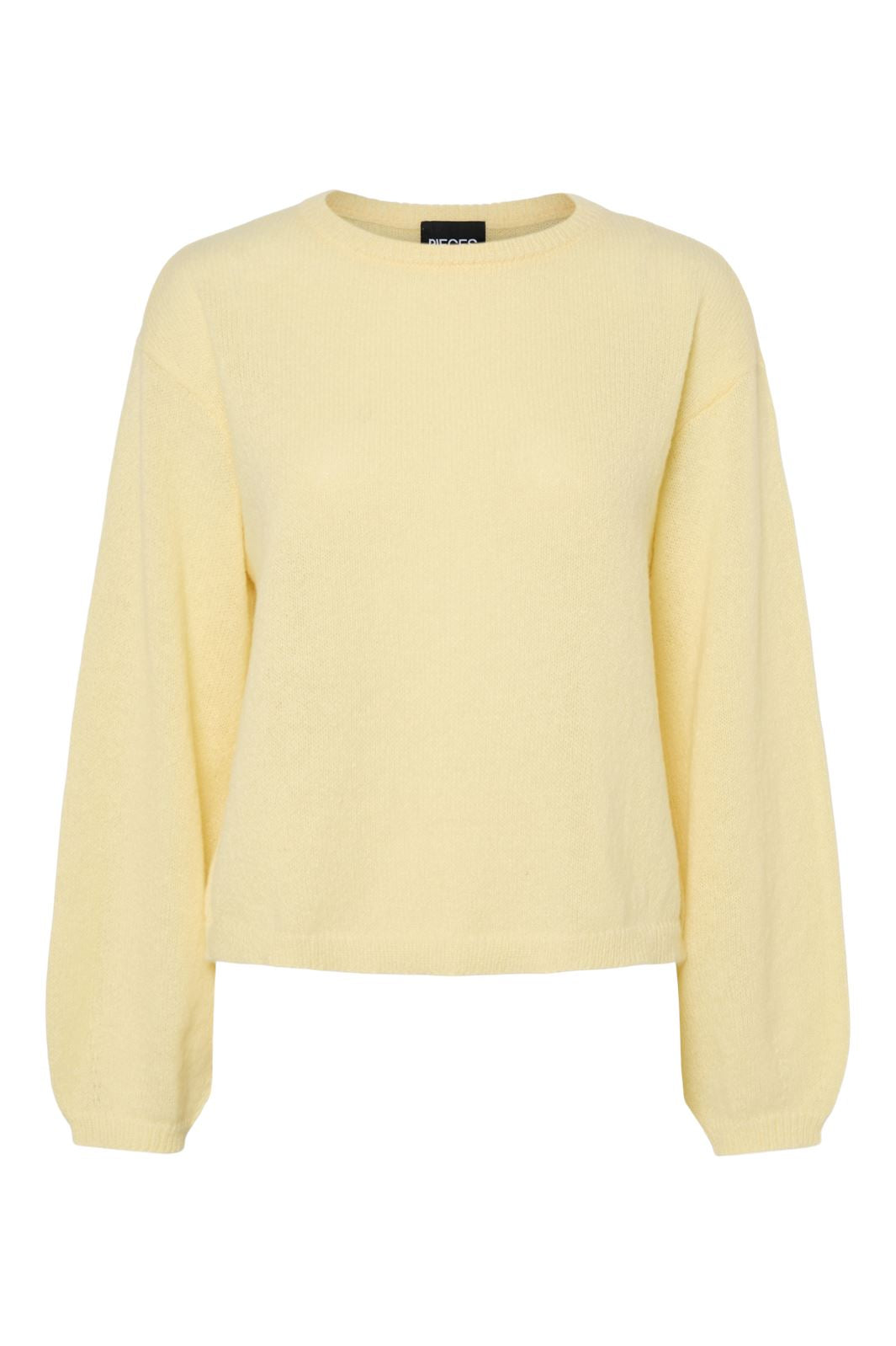 Pieces - Pcida Ls O-Neck Knit Pwp Mm - 4767714 Pale Banana