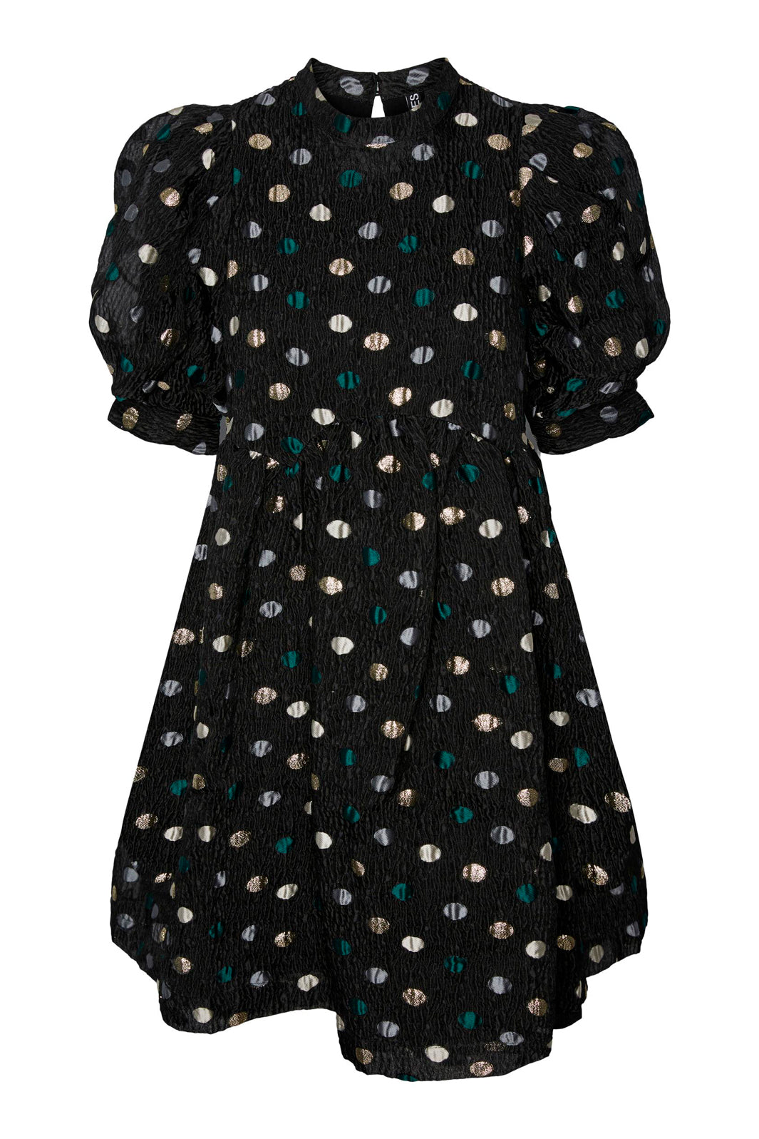 Pieces - PcJulia Ss Dress D2d - Black Multi Dots Kjoler 