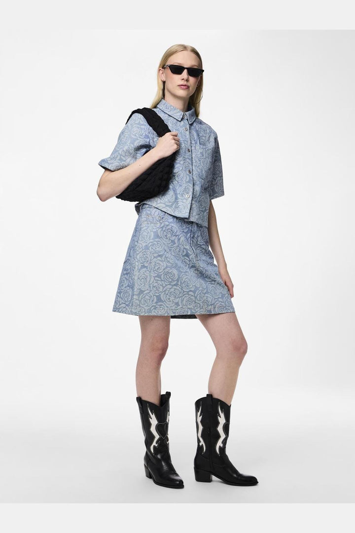 Pieces - Pckalyn Denim Skirt - 4534444 Light Blue Denim