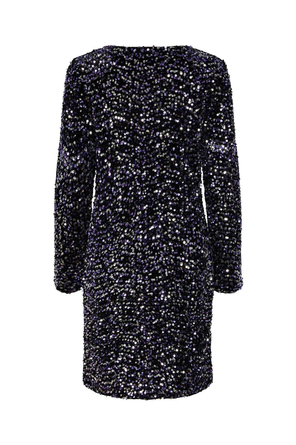 Pieces, Pckam Ls New Dress, Black Purple silver sequins