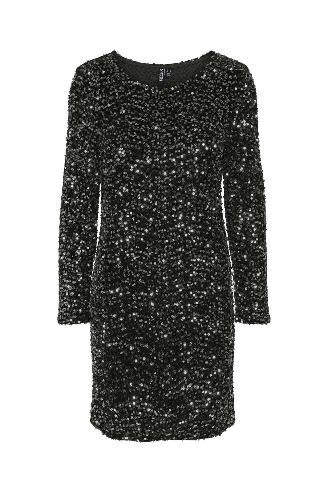 Pieces - Pckam Ls New Dress - 4617674 Black Black Sequins