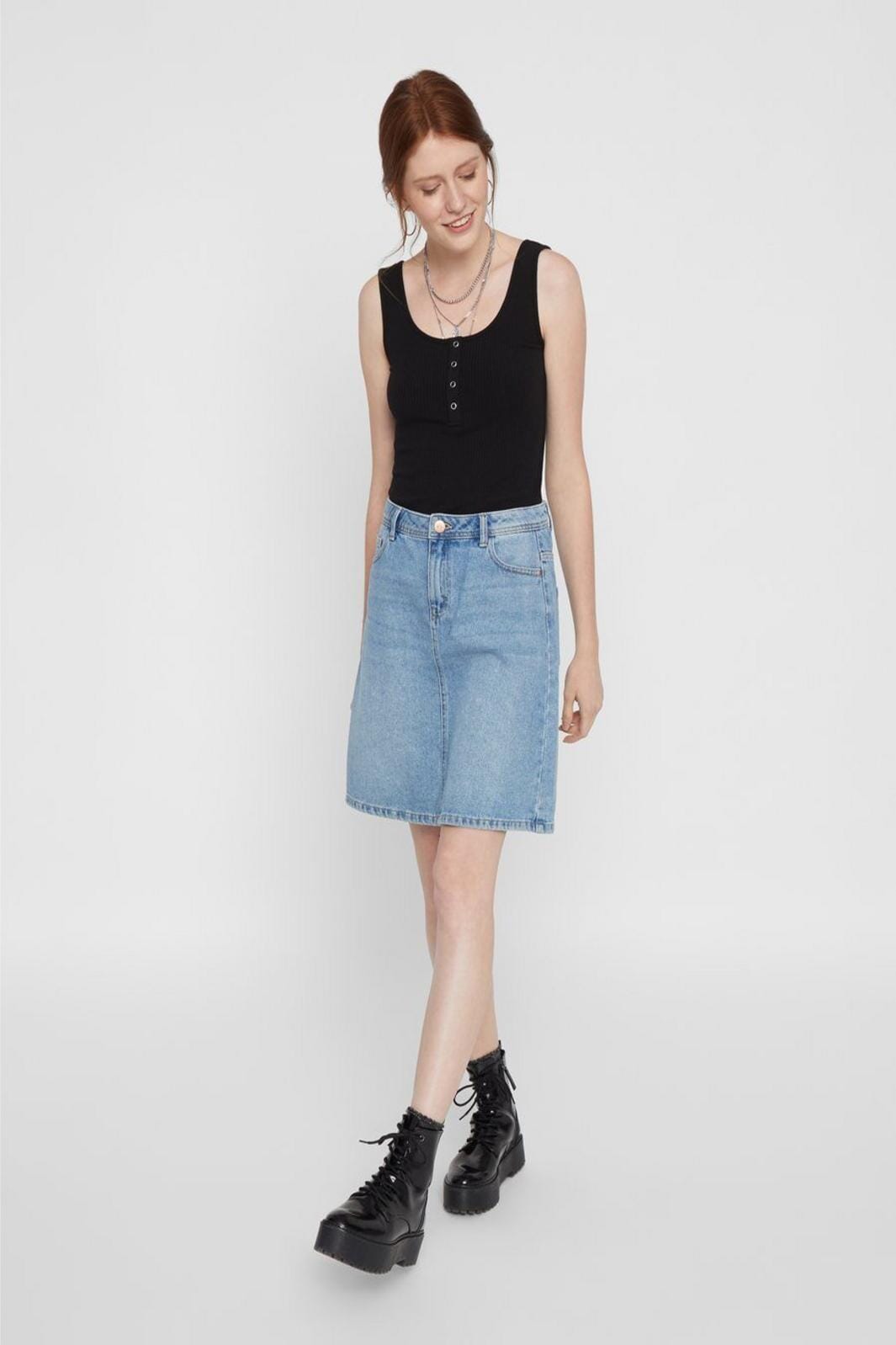 PIECES - Kitte Tank Top - Black Toppe 