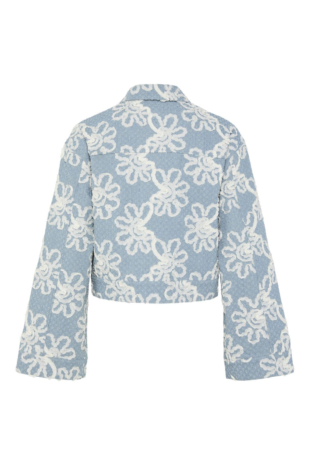 Pieces - Pclibbey Ls Denim Shirt Jacket - 4684654 Medium Blue Denim Flower