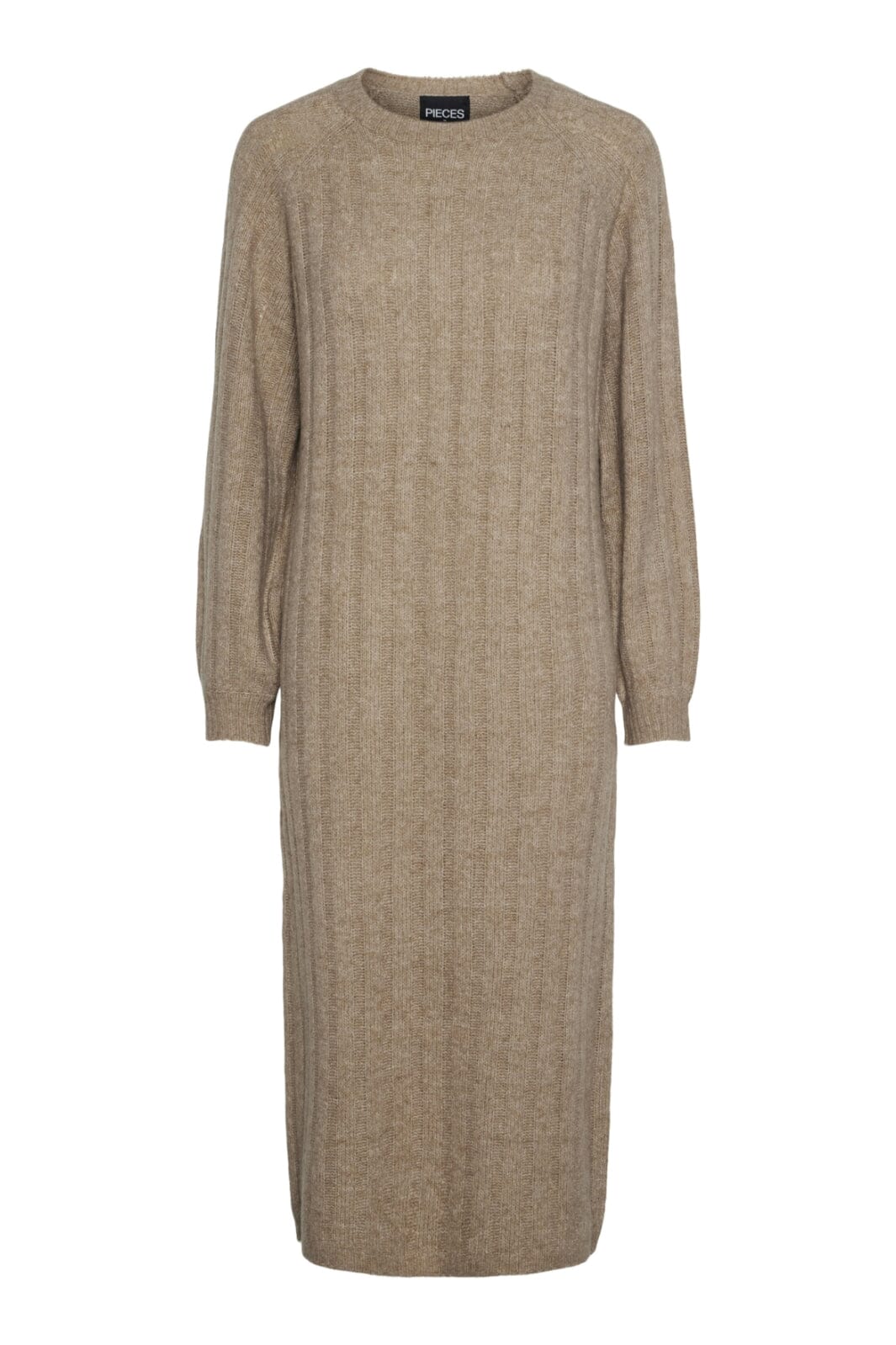 Pieces - Pcmaggy Ls Knit Dress - 4542704 Taupe Gray