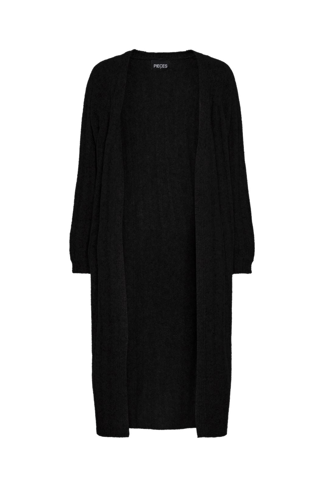 Pieces - Pcmaggy Ls Long Knit Cardigan - 4542717 Black