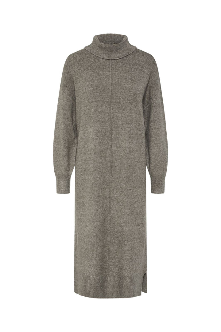 Pieces - Pcmalou Ls Rollneck Knit Dress - 4649904 Morel Melange