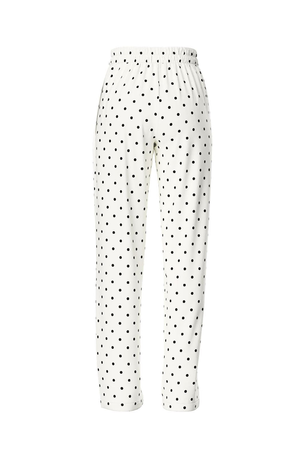 Pieces - Pcmalou Straight Pant - 4726121 Bright White Black Dots