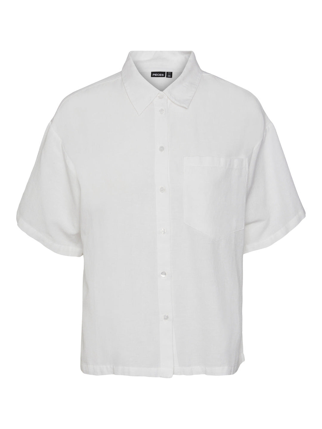 Pieces, Pcmilano 2/4 Shirt Dmo, Bright White