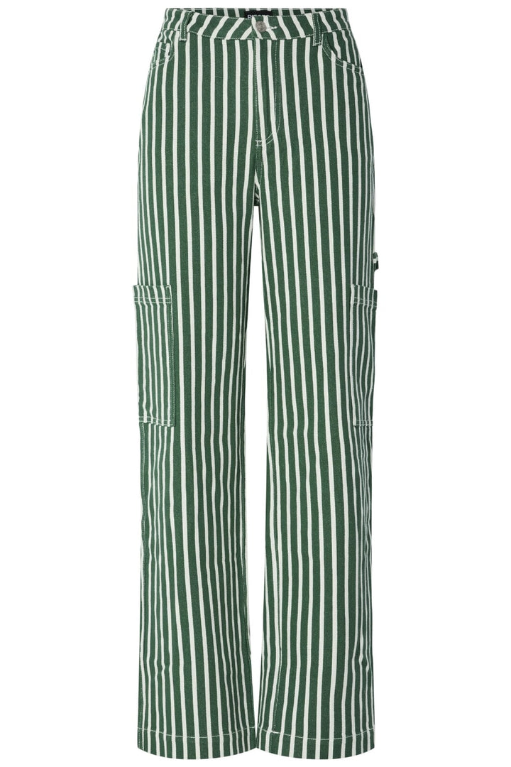 Pieces - Pcnicoline Denim Jeans - 4816246 Hunter Green Bright White