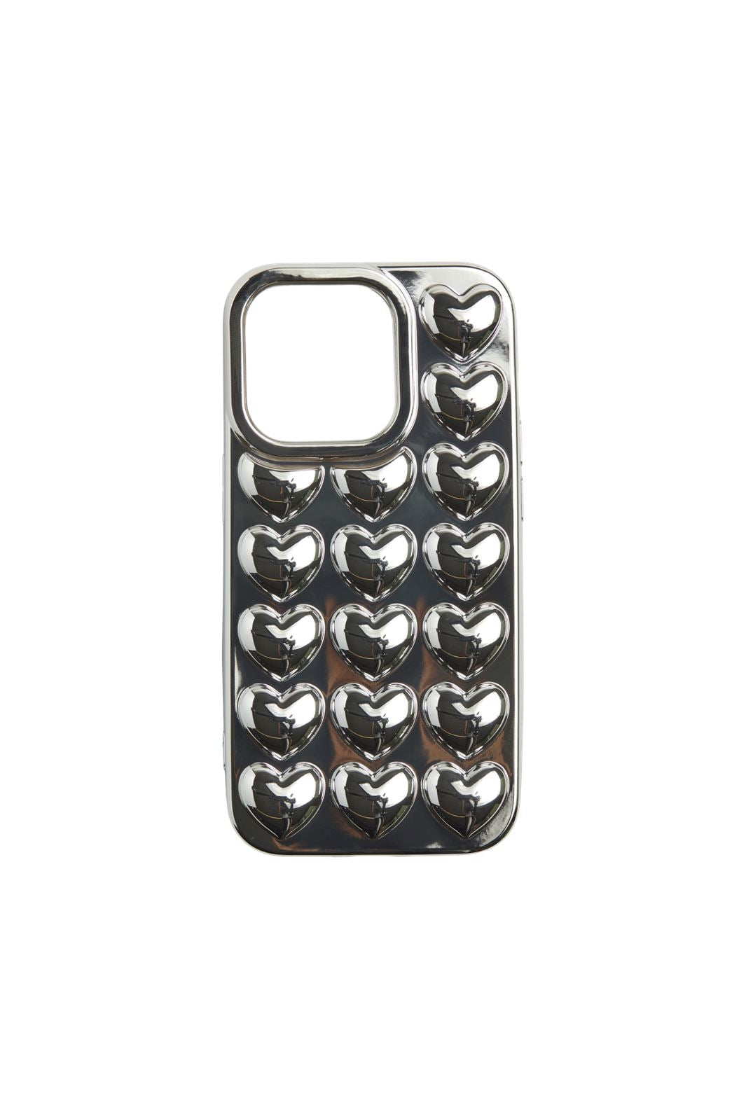 Pieces - Pcniva Phone Cover Box - 4757783 Silver Colour Iphone 14 Pro/St2/Hearts