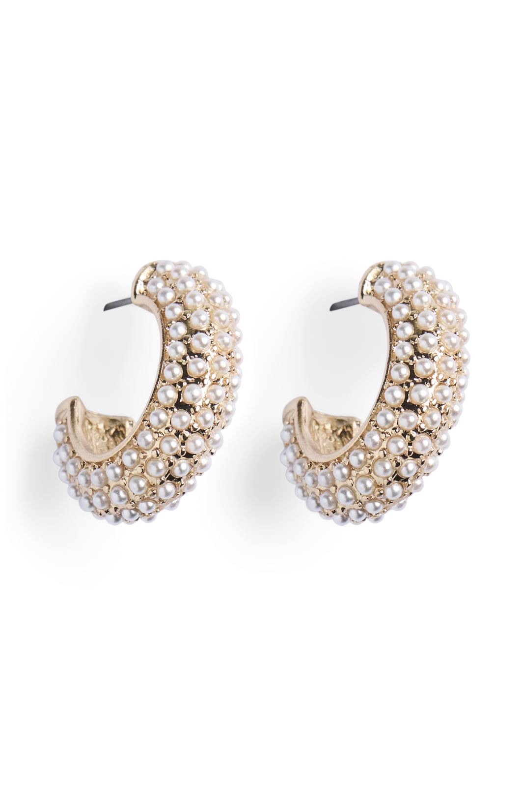 Pieces - Pcpenne Earrings Box - 4698759 Gold Colour St 2 Pearl