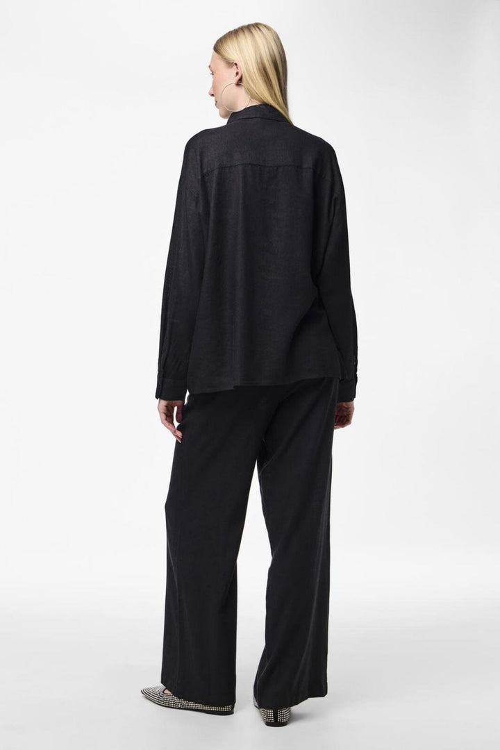 Pieces - Pcpia Ls Loose Shirt - 4476661 Black