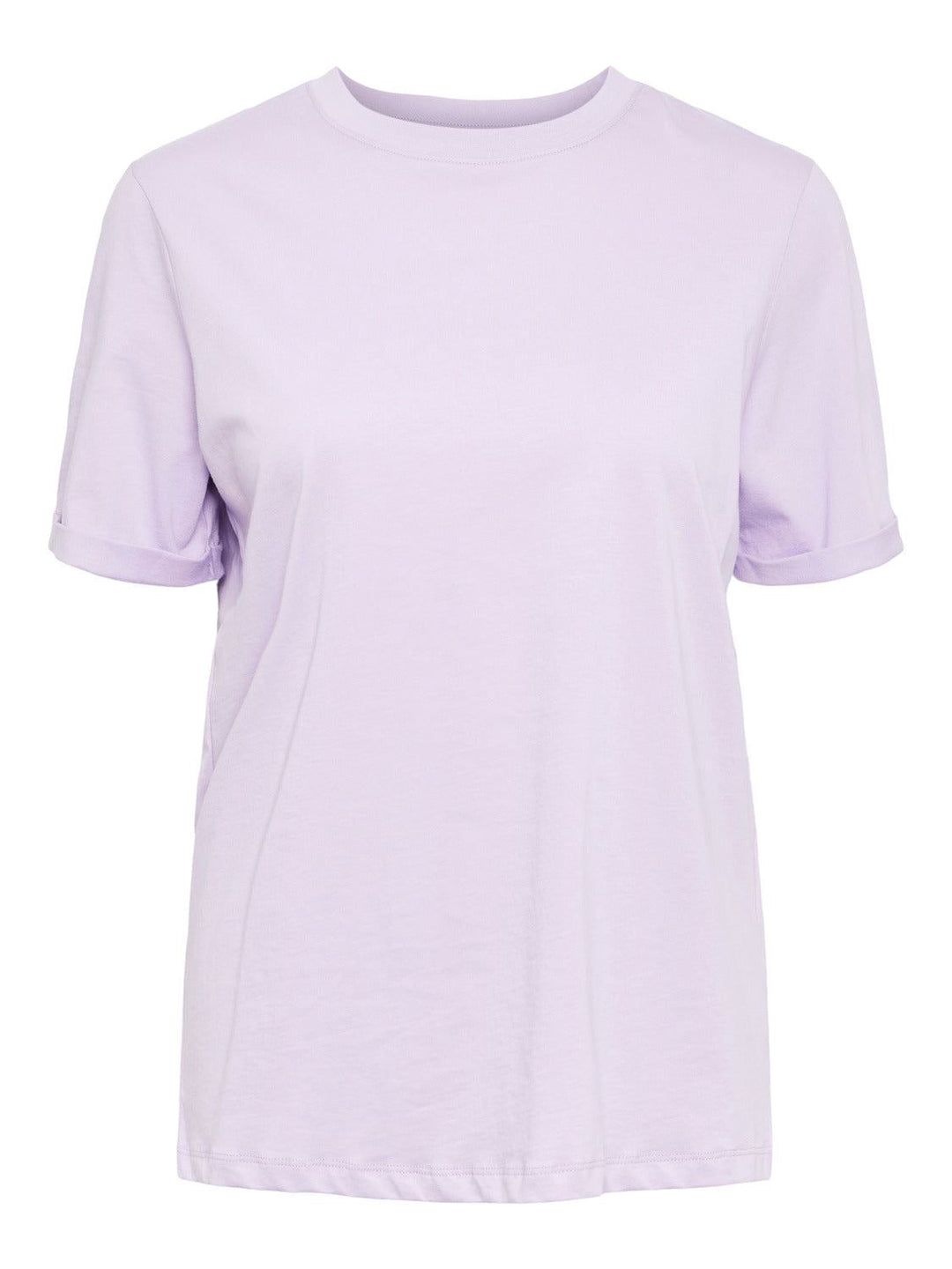 Pieces, Pcria Ss Fold Up Solid Tee, Lavendula