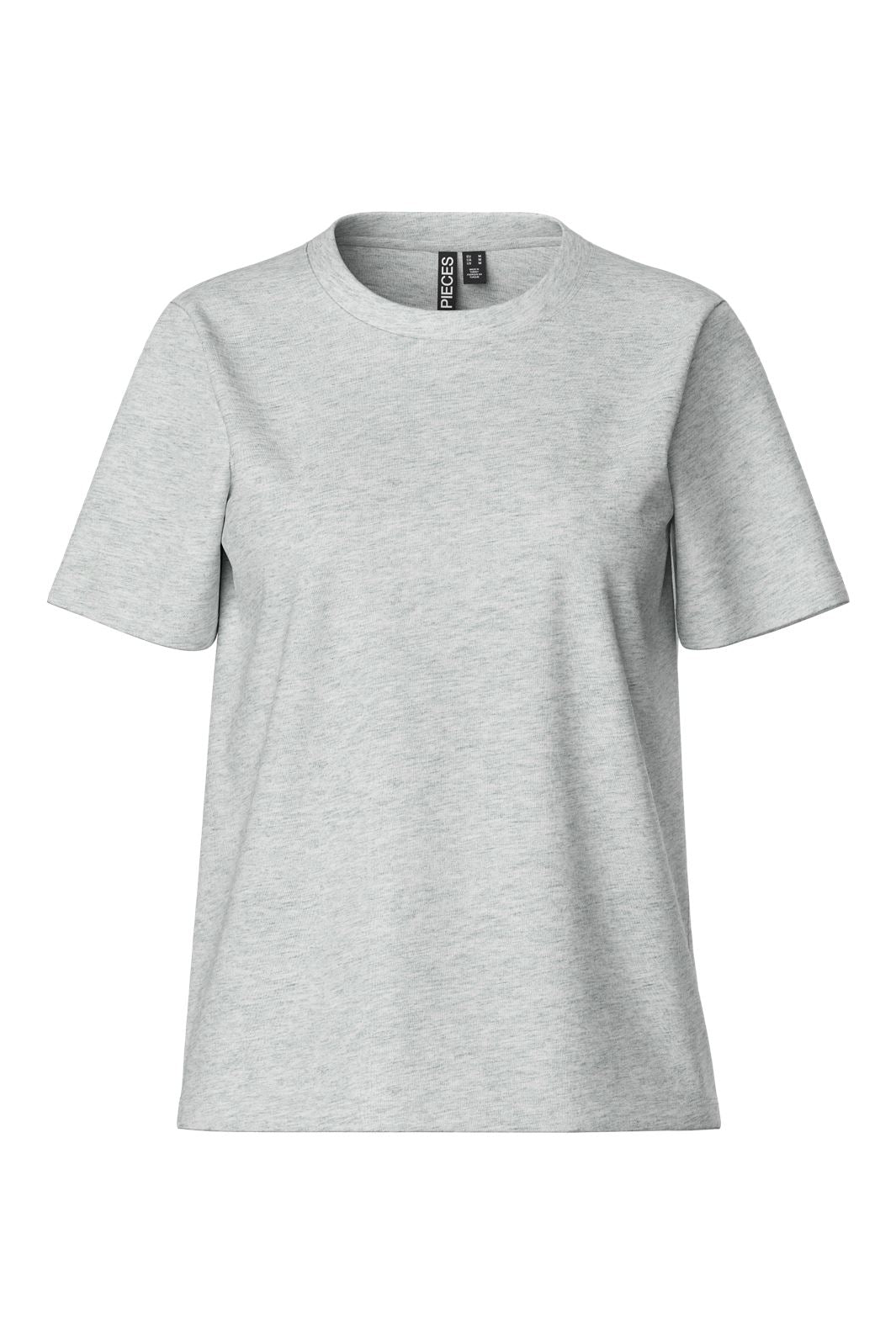 Pieces - Pcria Ss Solid Tee - 4287784 Light Grey Melange