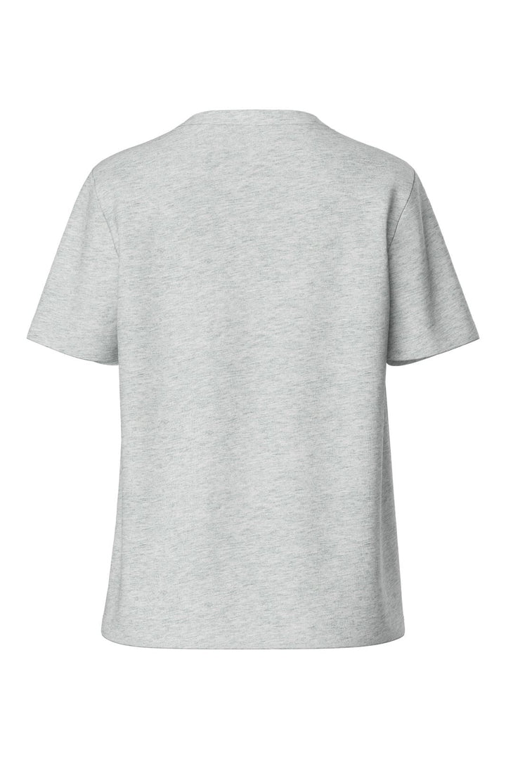 Pieces - Pcria Ss Solid Tee - 4287784 Light Grey Melange