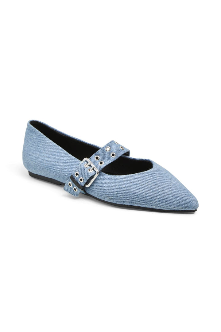 Pieces - Pcsaga Buckle Ballerina - 4714706 Medium Blue Denim